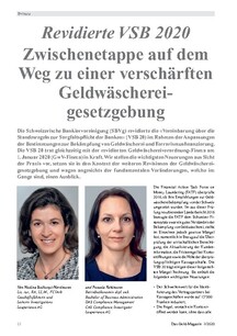 Revidierte VSB 2020: Zwischenetappe auf dem Weg zu einer verschärften Geldwäschereigesetzgebung