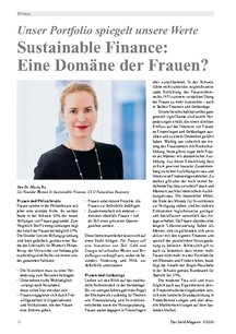 Sustainable Finance: Eine Domäne der Frauen?