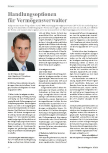 Handlungsoptionen für Vermögensverwalter