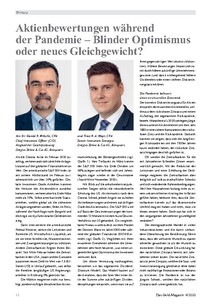 Aktienbewertungen während der Pandemie – Blinder Optimismus oder neues Gleichgewicht?