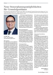 Neue Steuerplanungsmöglichkeiten für Grundeigentümer