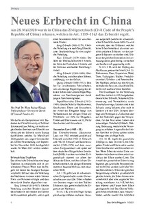 Neues Erbrecht in China