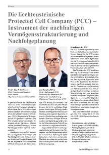 Die liechtensteinische Protected Cell Company (PCC) – Instrument der nachhaltigen Vermögensstrukturierung und Nachfolgeplanung