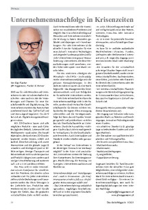 Unternehmensnachfolge in Krisenzeiten