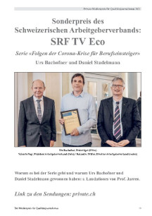 Sonderpreis des Schweizerischen Arbeitgeberverbands