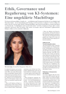 Ethik, Governance und Regulierung von KI-Systemen