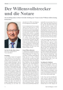 Der Willensvollstrecker und die Notare