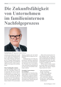 Die Zukunftsfähigkeit von Unternehmen im familieninternen Nachfolgeprozess