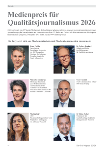 Medienpreis für Qualitätsjournalismus 2026
