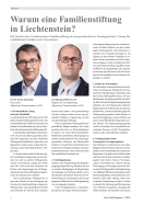 Warum eine Familienstiftung in Liechtenstein?