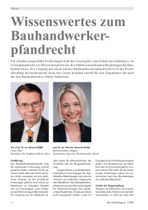 Wissenswertes zum Bauhandwerkerpfandrecht